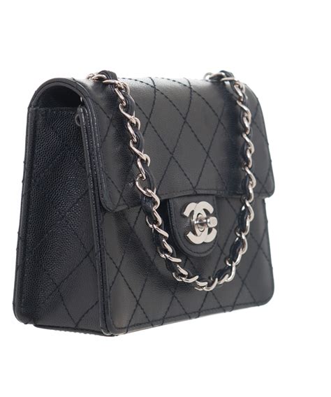 chanel vintage 2005 mini flap with 8 stitches per diamond|chanel flap bag genuine.